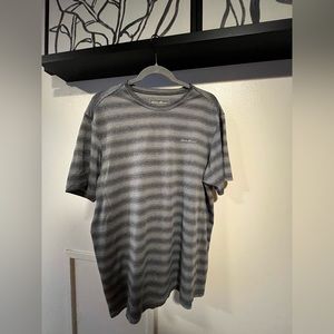 EDDIE BAUER Resolution T-shirt - Striped Gray- Size LT